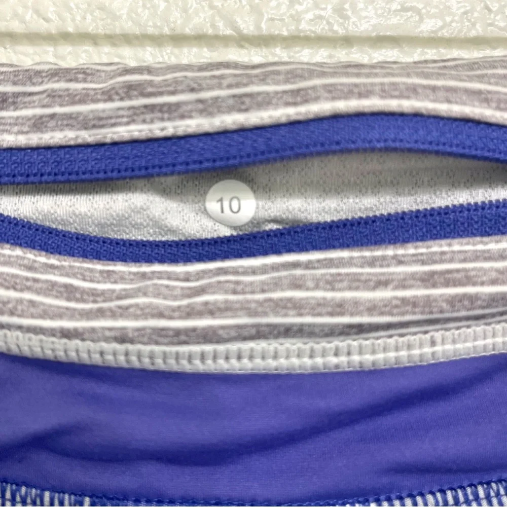 Lululemon Groovy Run Shorts Blue Plaid Size 10